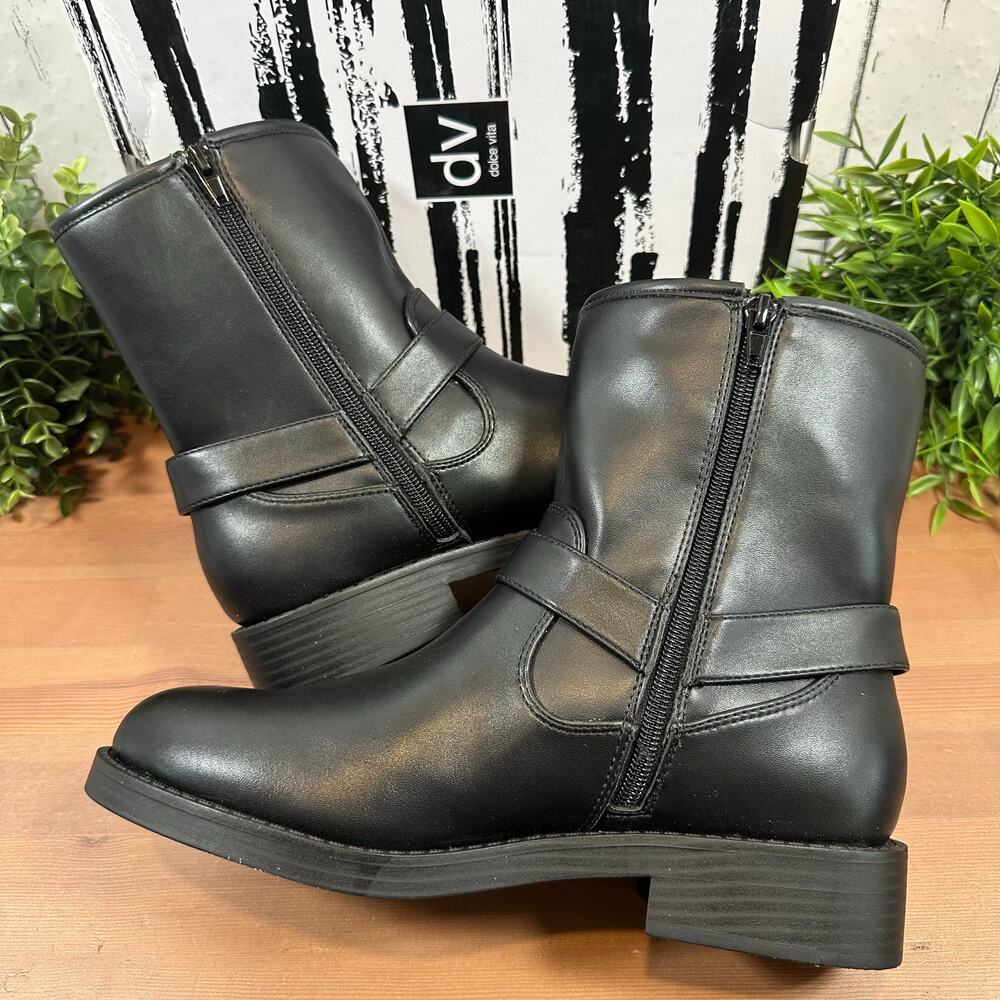 DV by Dolce Vita Women's Pondo Harness Strap Boots Black Size 8 - Picture 5 of 7